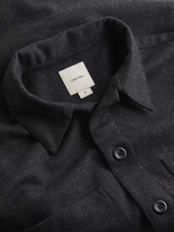 Jeans Wool Blend Overshirt, Ck Black