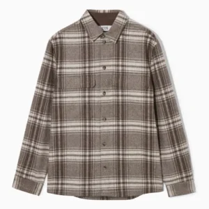 Checked Wool-Flannel Overshirt