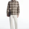Checked Wool-Flannel Overshirt
