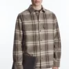 Checked Wool-Flannel Overshirt